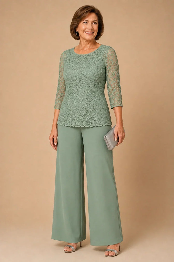 Perlarosa | Lace Suit with Beads
