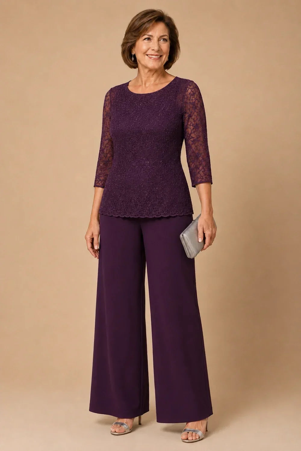Perlarosa | Lace Suit with Beads