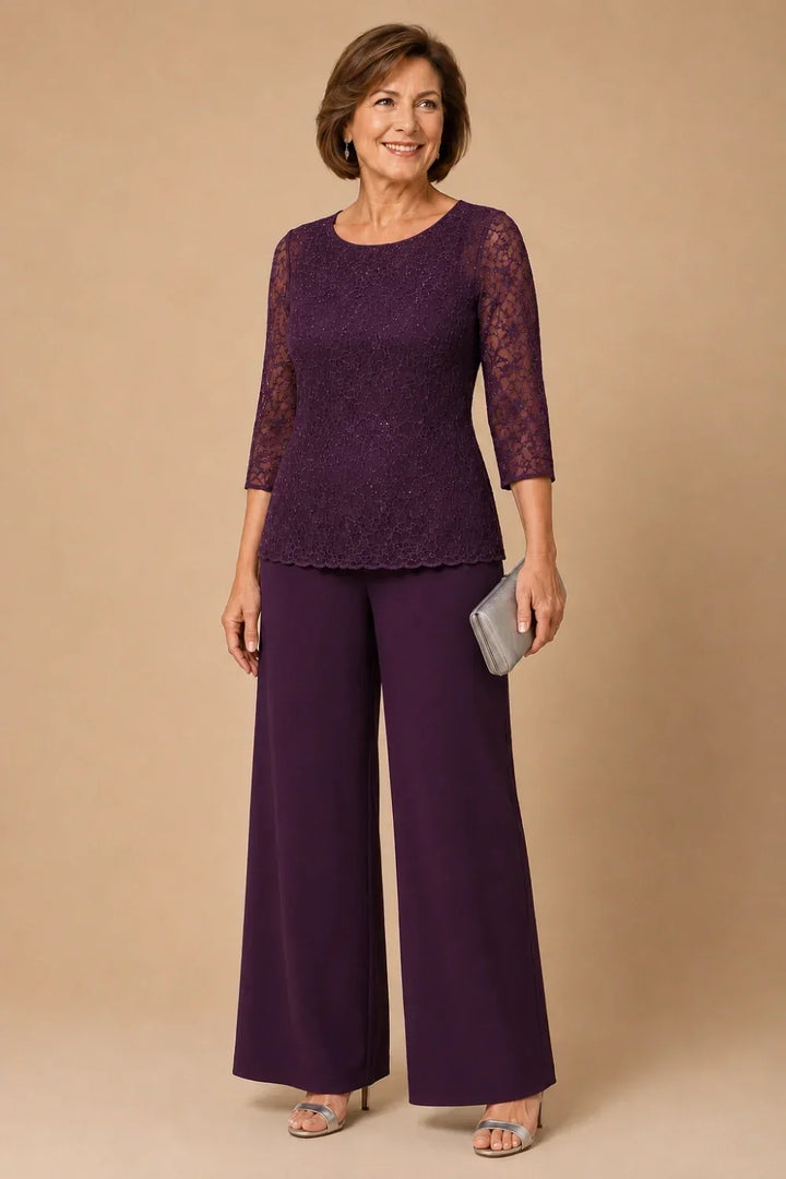 Perlarosa | Lace Suit with Beads