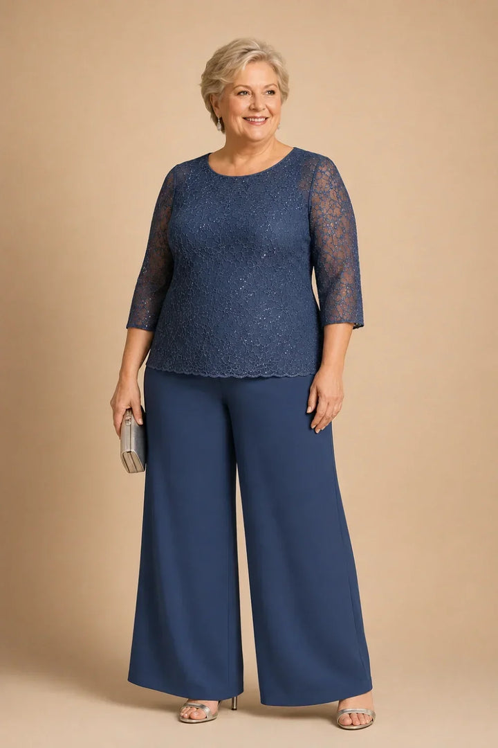 Perlarosa | Lace Suit with Beads