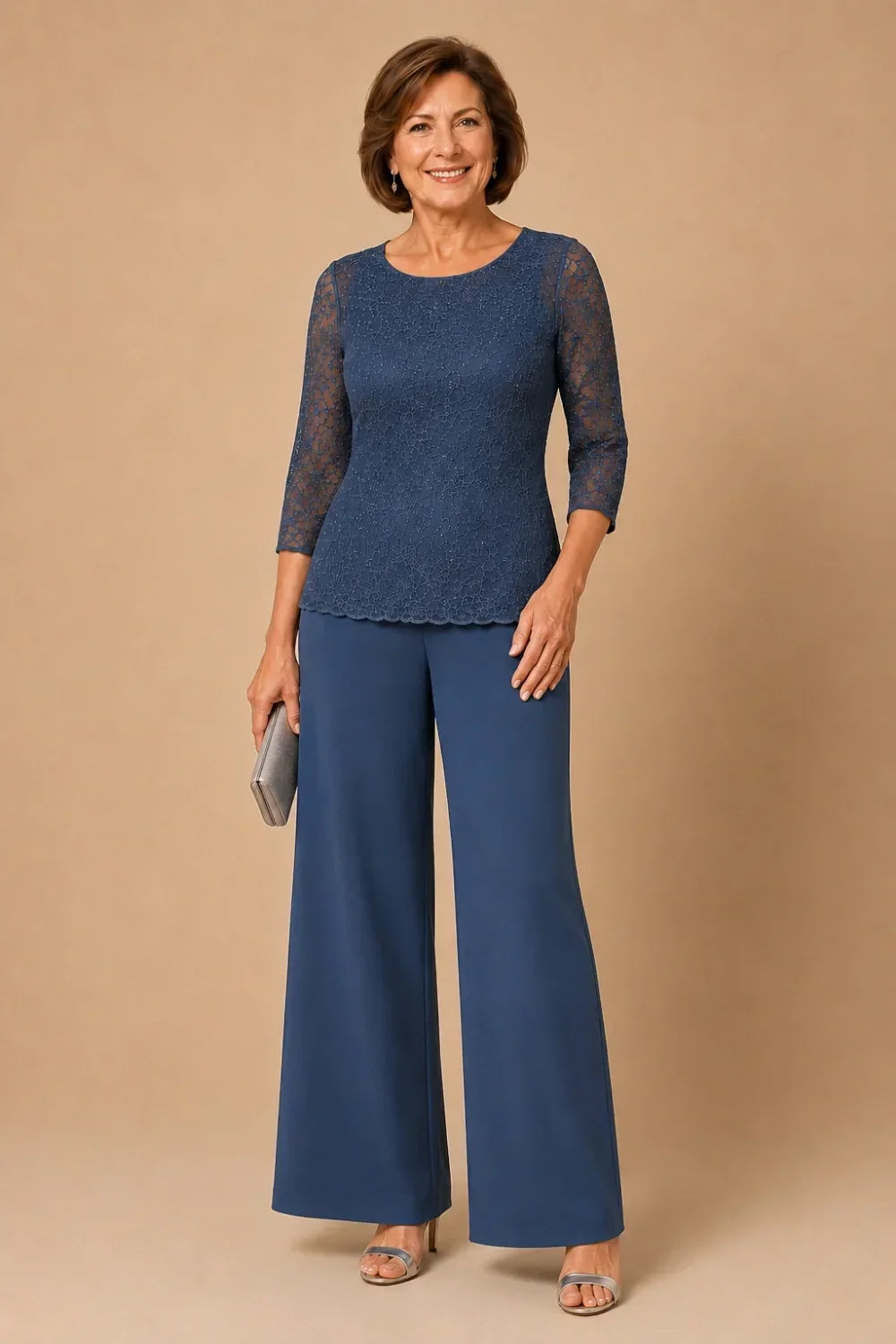 Perlarosa | Lace Suit with Beads