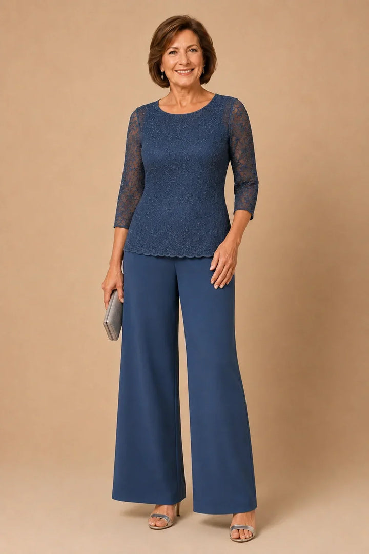 Perlarosa | Lace Suit with Beads
