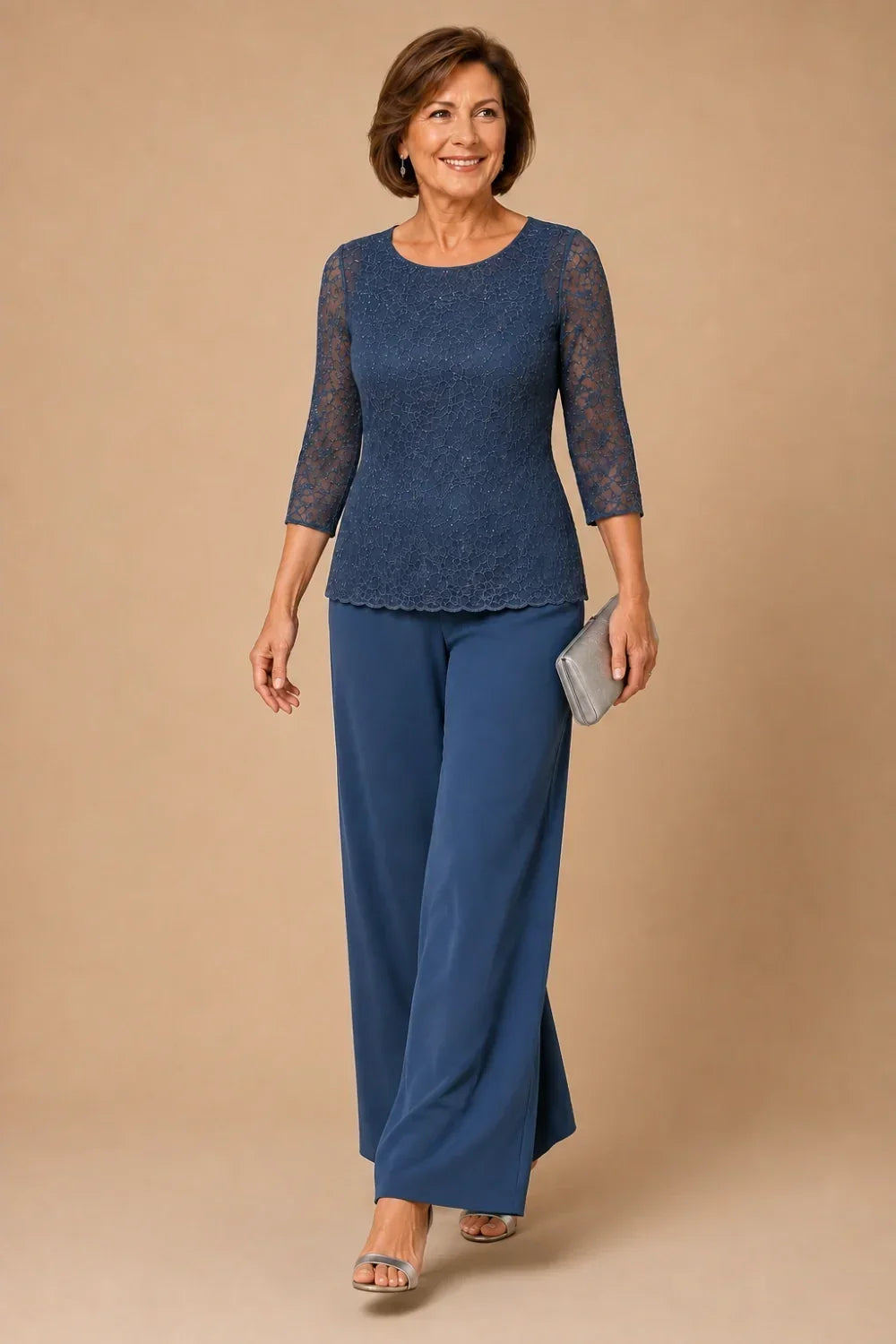 Perlarosa | Lace Suit with Beads