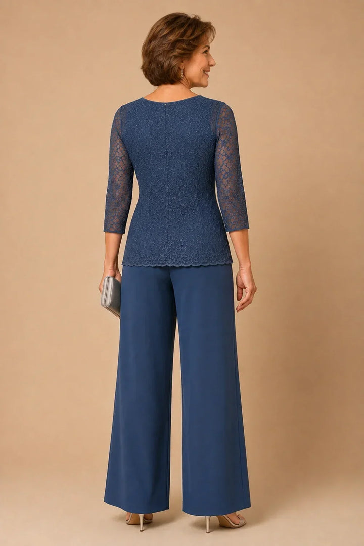 Perlarosa | Lace Suit with Beads
