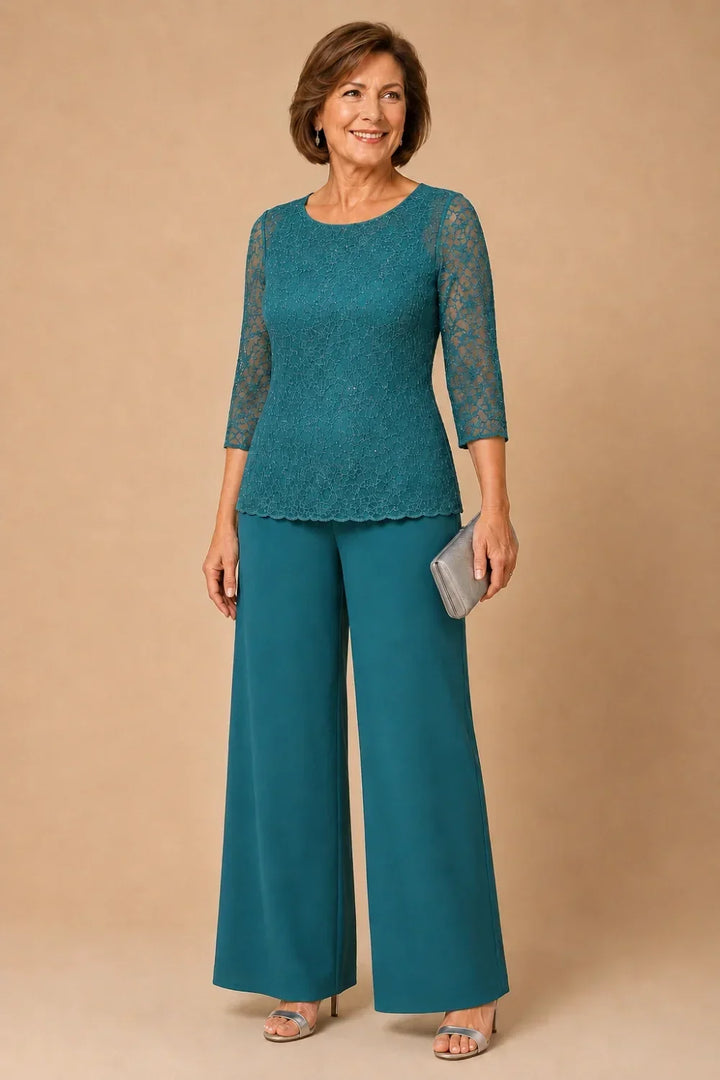 Perlarosa | Lace Suit with Beads