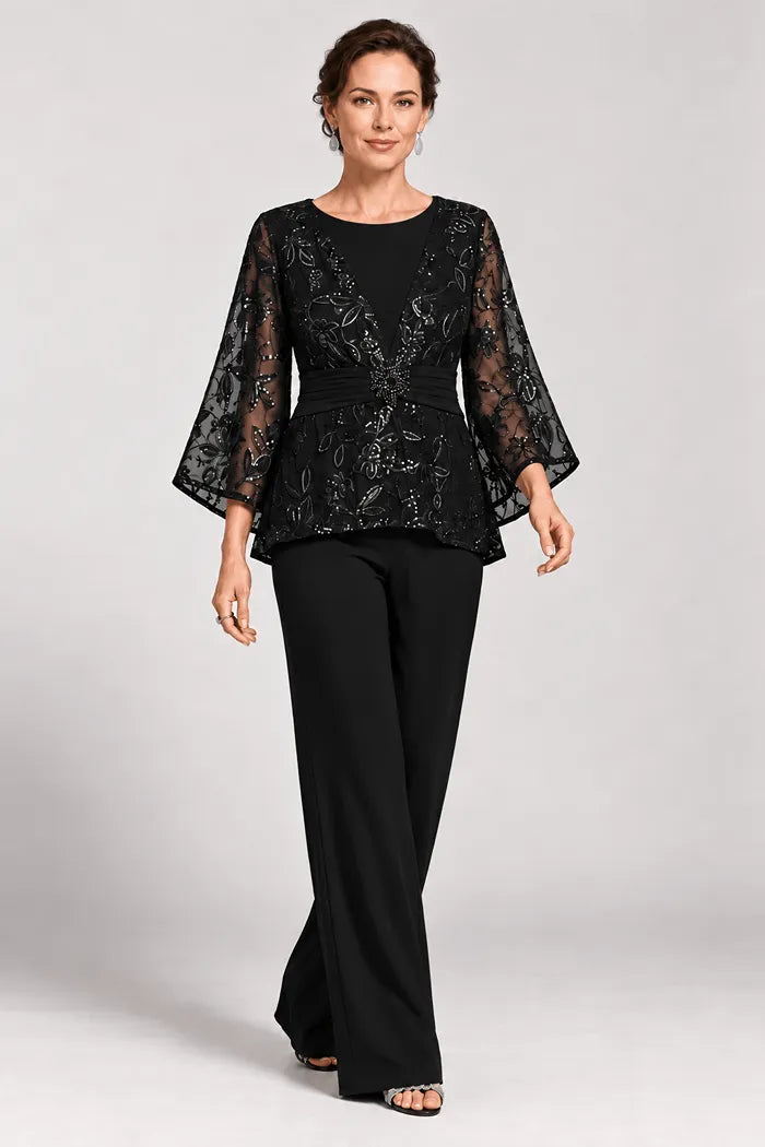 Serenaide | Evening Set with Bell Sleeves