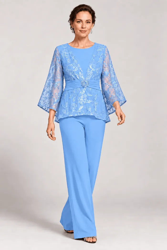Serenaide | Evening Set with Bell Sleeves