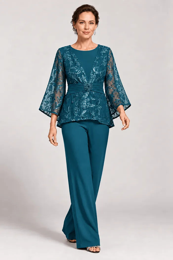 Serenaide | Evening Set with Bell Sleeves