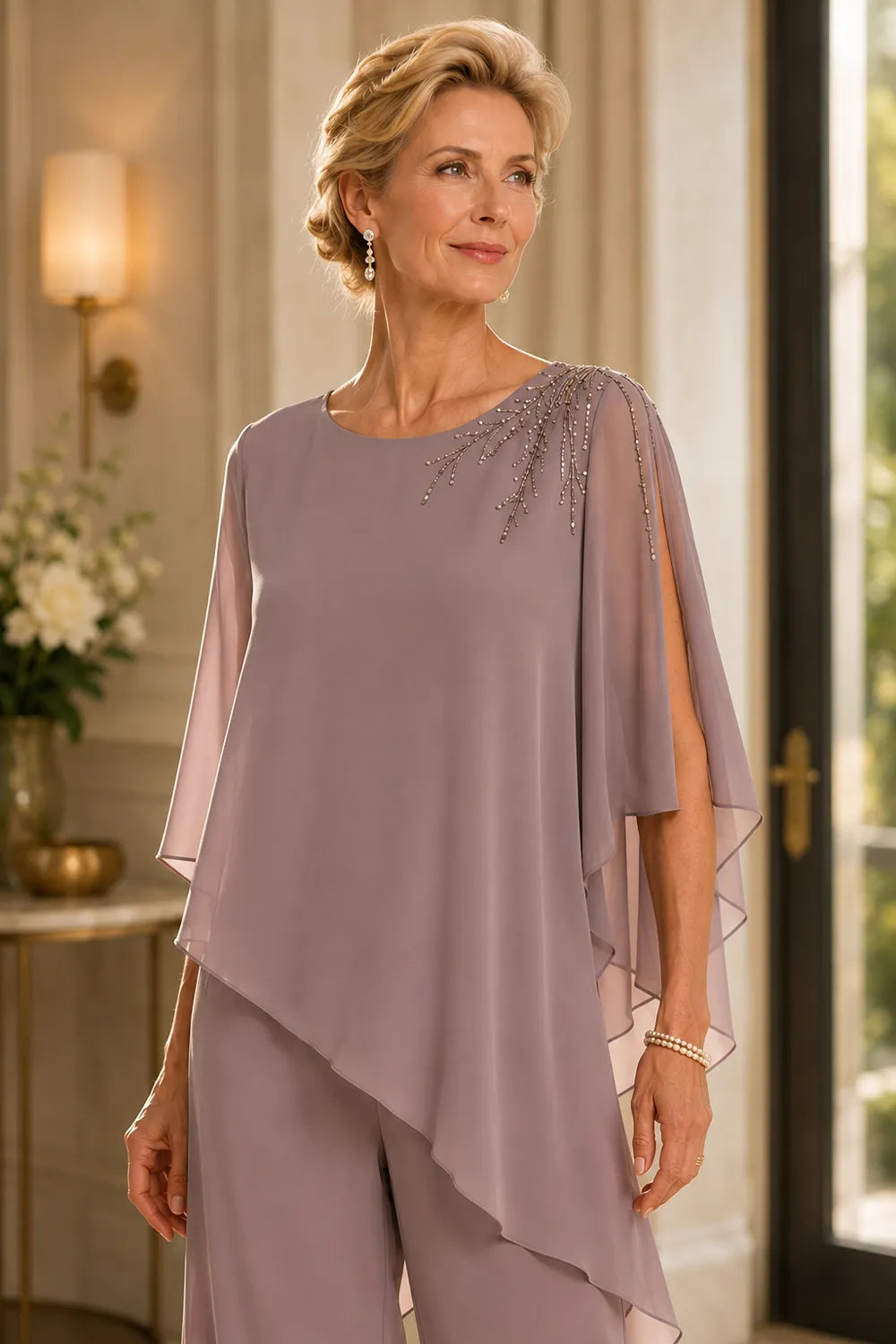 Adelisia | Embellished Chiffon Suit
