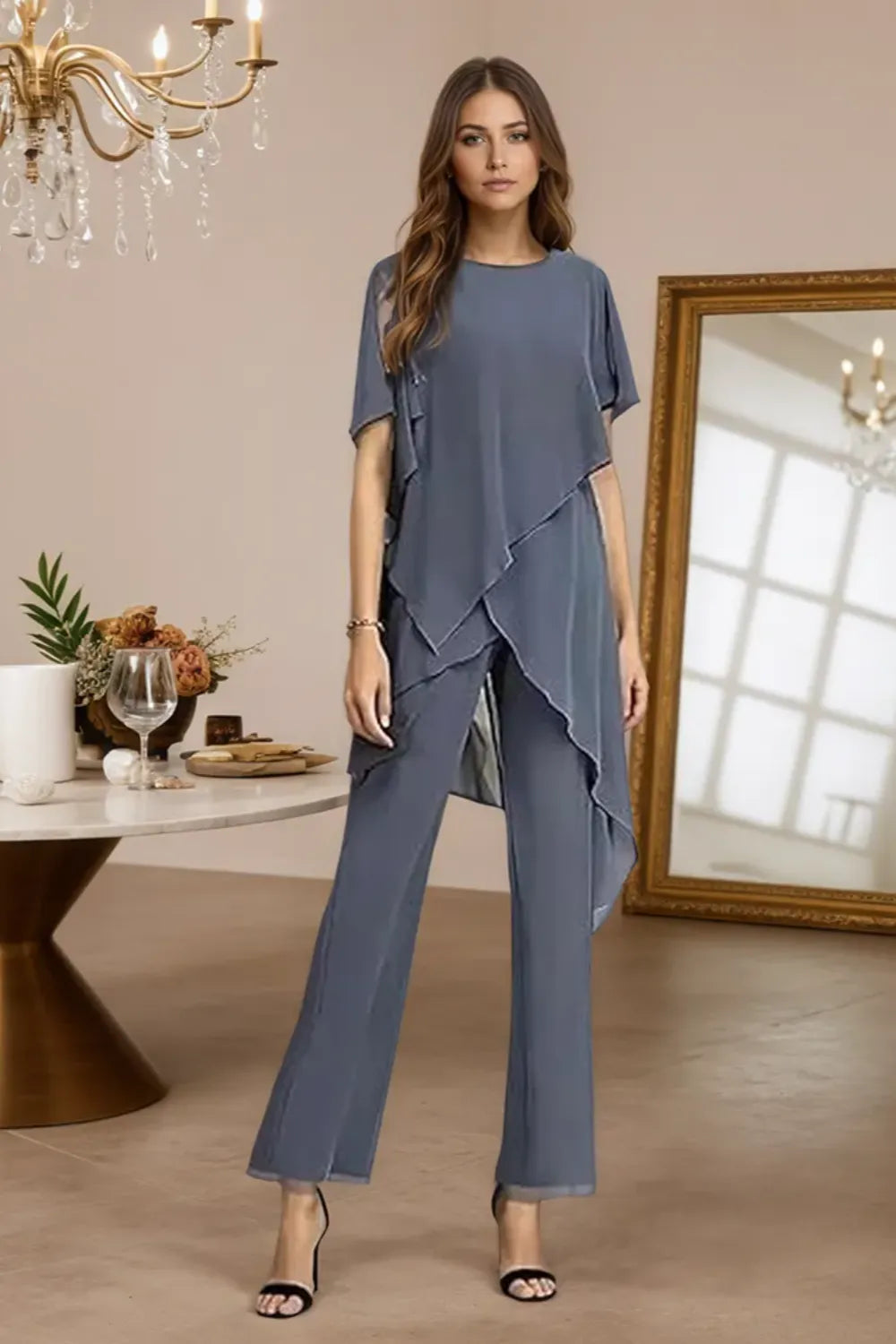 Valentina | Fluid Chiffon Suit