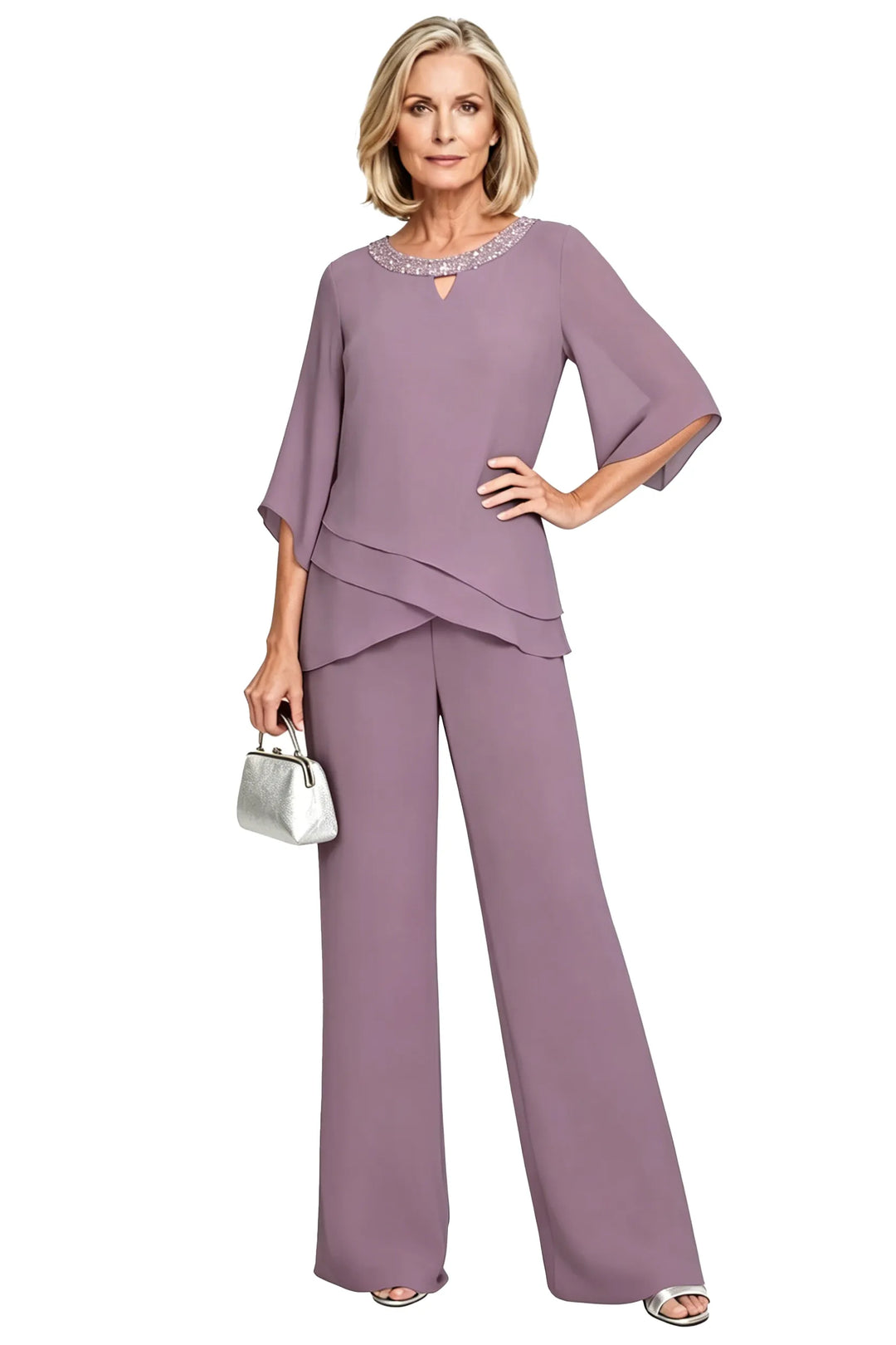 Rosaura | Formal Chiffon Suit