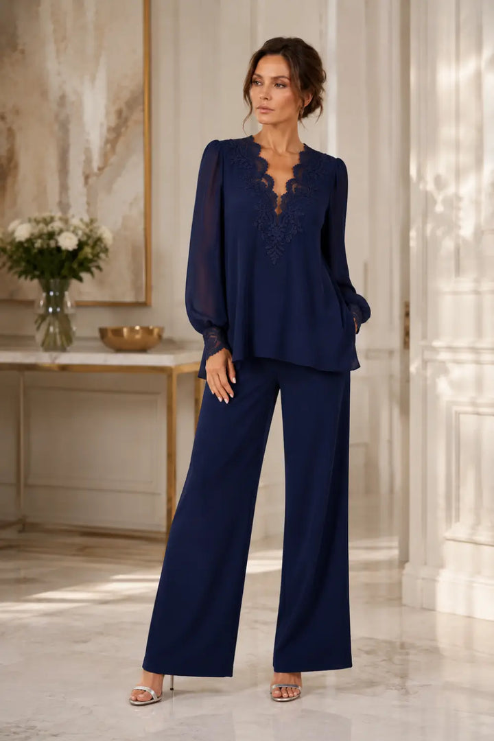 Violantina | Complete V-Neck with Layered Chiffon