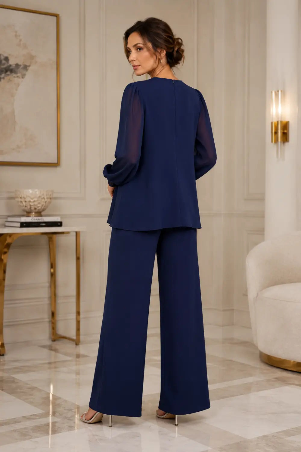 Violantina | Complete V-Neck with Layered Chiffon