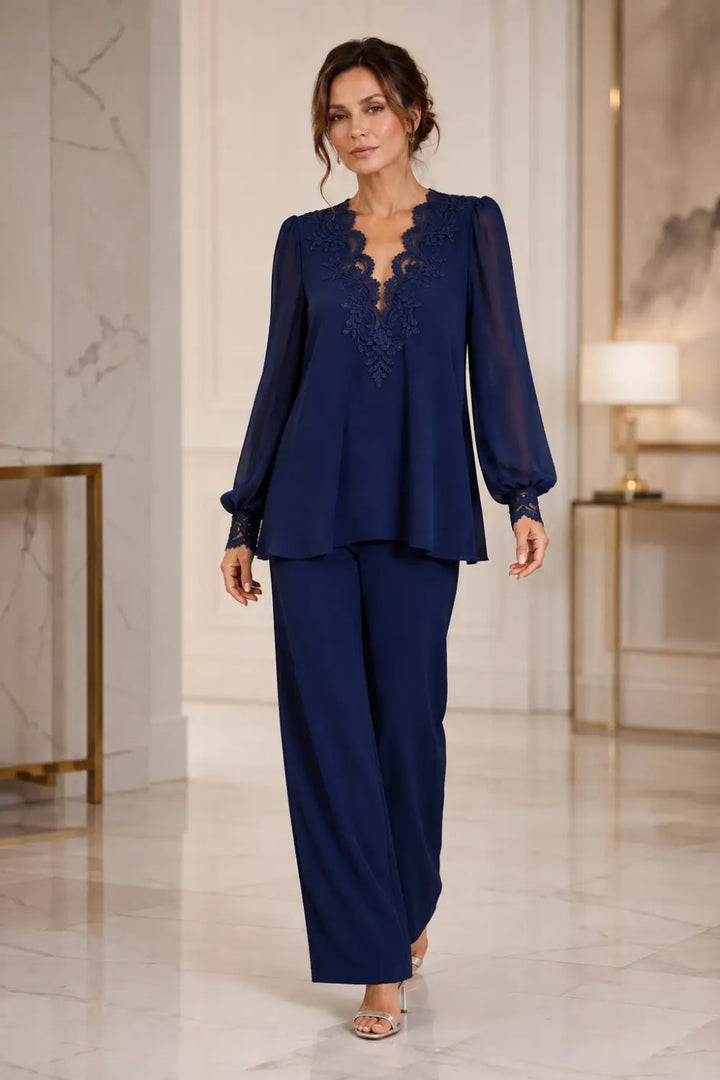 Violantina | Complete V-Neck with Layered Chiffon