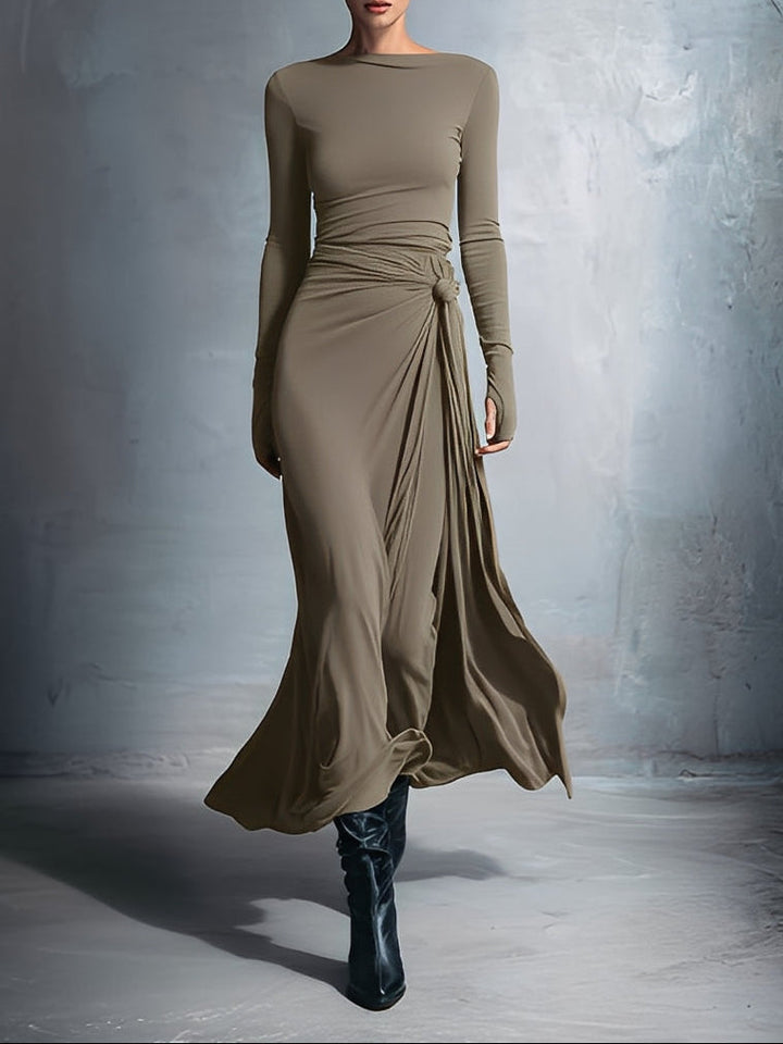 Naomie | Side Knot Maxi Dress