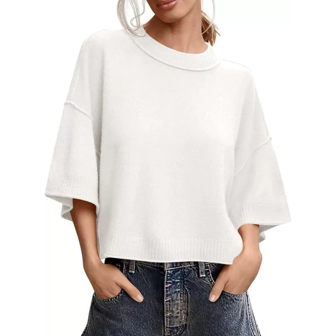 Brielle | Lightweight Round Neck Knit Cardigan