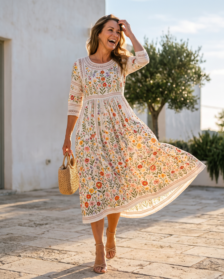 Willow | Wildflower Meadow Charm Midi Dress