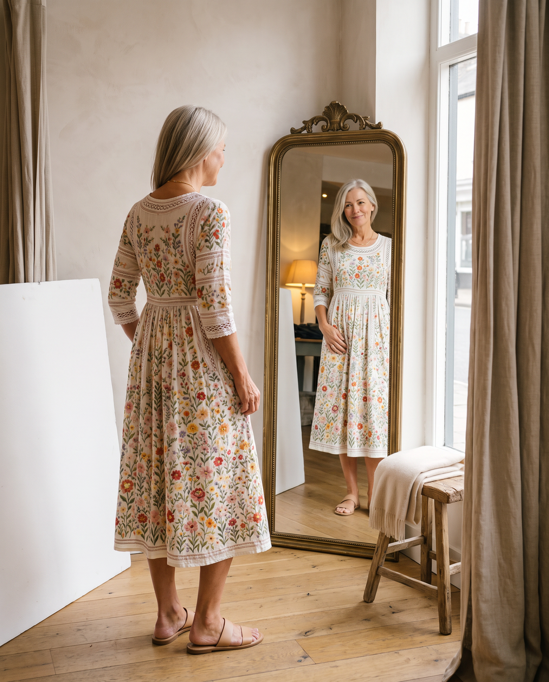 Willow | Wildflower Meadow Charm Midi Dress