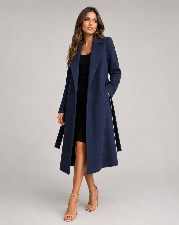 Josie | Belted Long Lapel Coat