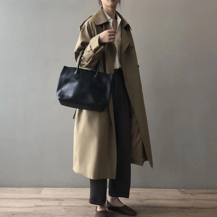 Katherine | Double-Breasted Belted Long Trench Coat
